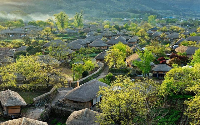Làng dân tộc và Pháo đài Naganeupseong (낙안읍성) Thành phố Sunchoen, Tỉnh Jeollanam