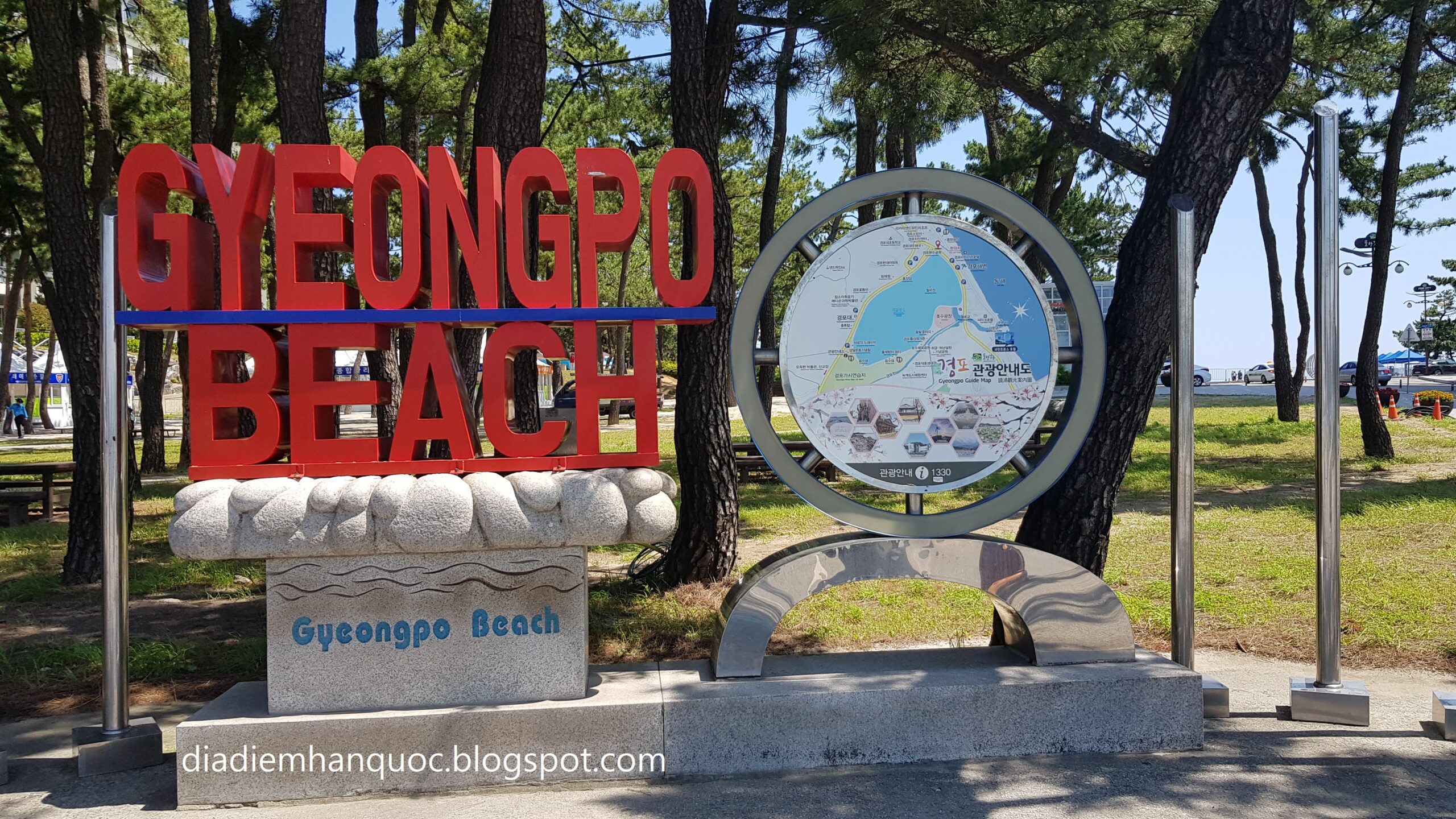 Bãi biển Gyeongpo(강릉 경포수욕장) ở thành phố Gangneung, tỉnh Gangwon (강원도 강릉시)